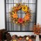 Fall Wreaths for Front Door 22-inch Artificial Fall Wreath Autumn Flower Wreath with Sunflower Daisy Dahlia Pumpkin for Indoor Outdoor Window Wall Porch Harvest and Thanksgiving Celebration